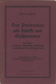 Halle Proletarier als Schöffe und Geschworerer 1926