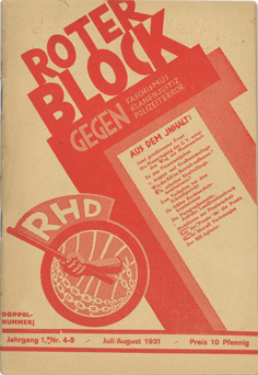 Roter Block Juli Aug 1931 mini